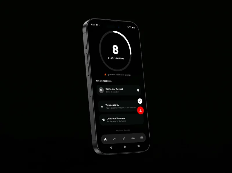 Mockup de la aplicación Ancora con diseño moderno de UI/UX